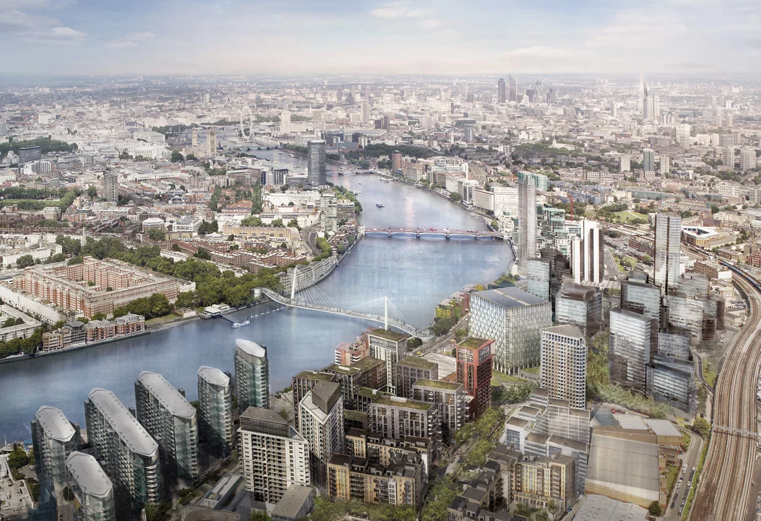 A gently curving design across the river (Image: NEP Bridge Competition)