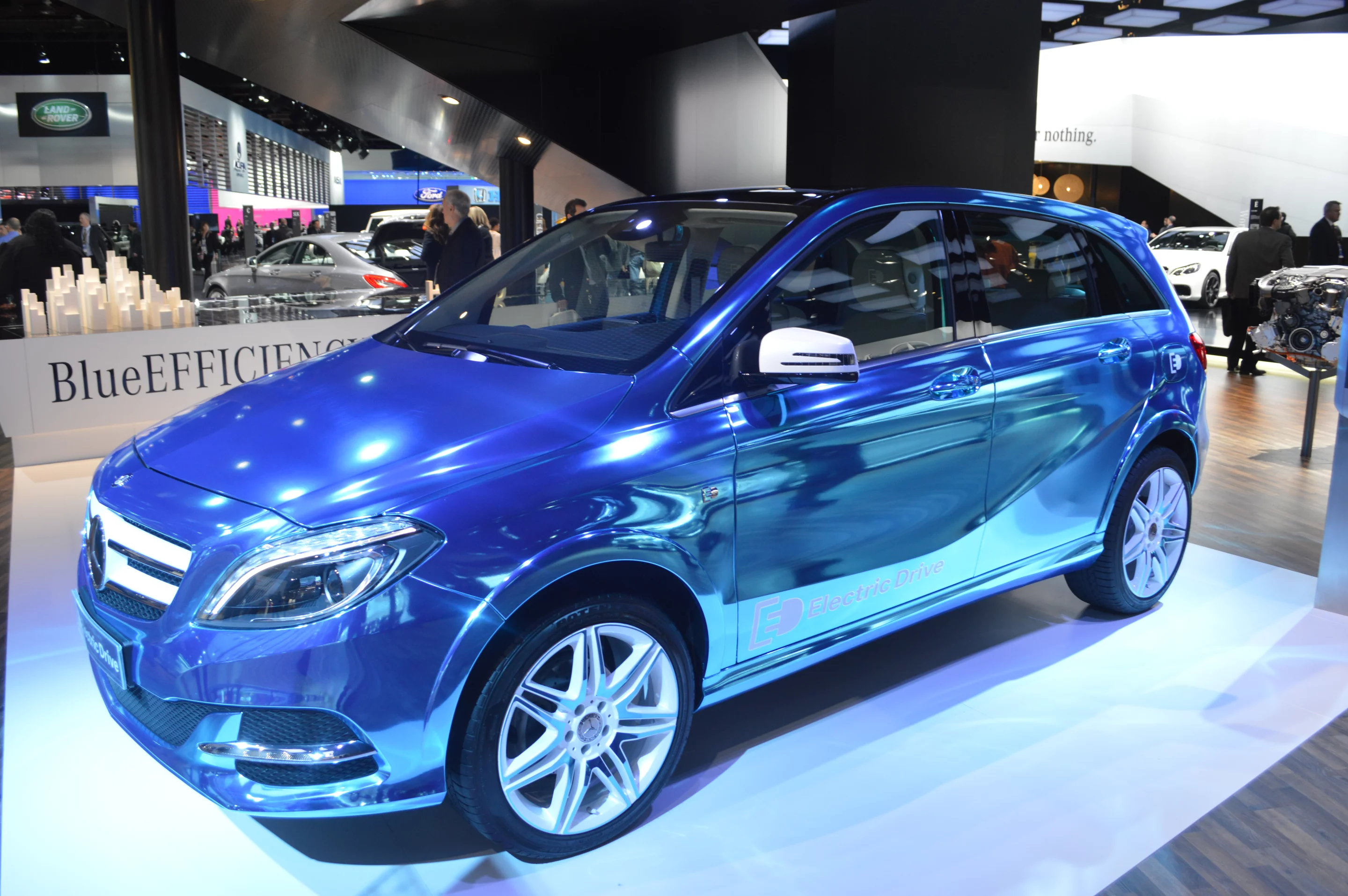 The Concept B-Class Electric Drive has a top speed of 90 mph (145 km)
