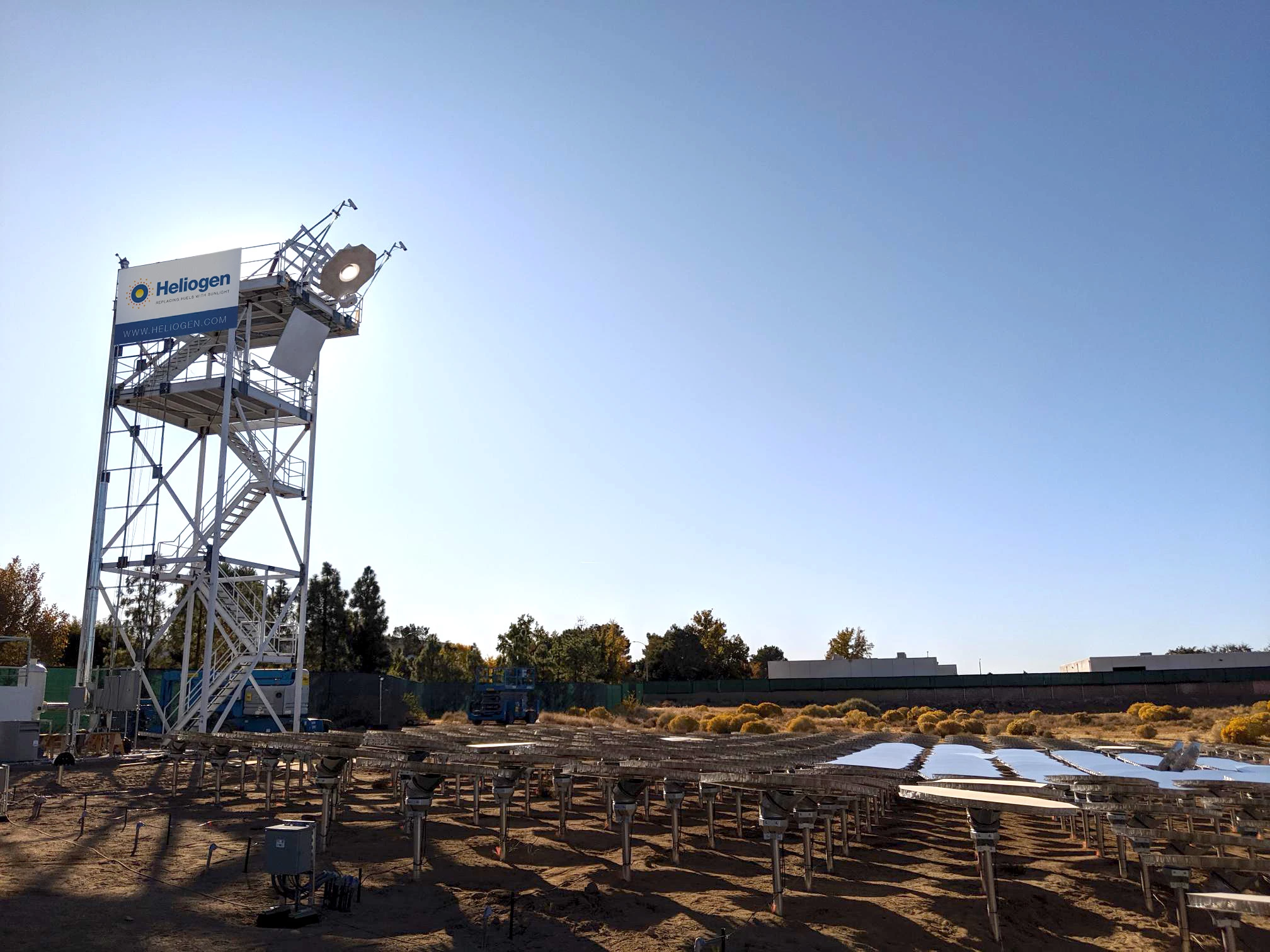 Heliogen's concentrating solar system relies on advanced computer vision technology to focus its mirrors
