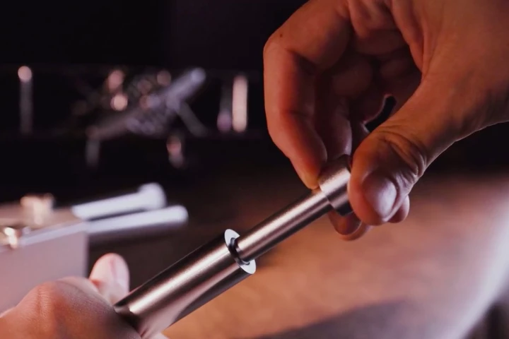 Depress the piston, and the superheated compressed air lights the tinder