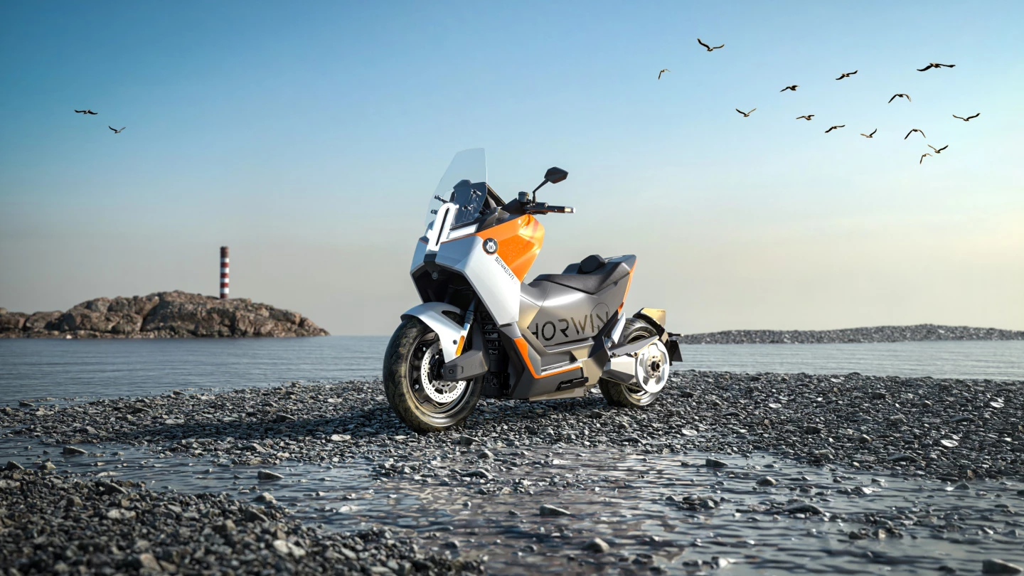 The Senmenti 0's 16.9-kWh Lithium battery can be used to power external electronics and gadgetry