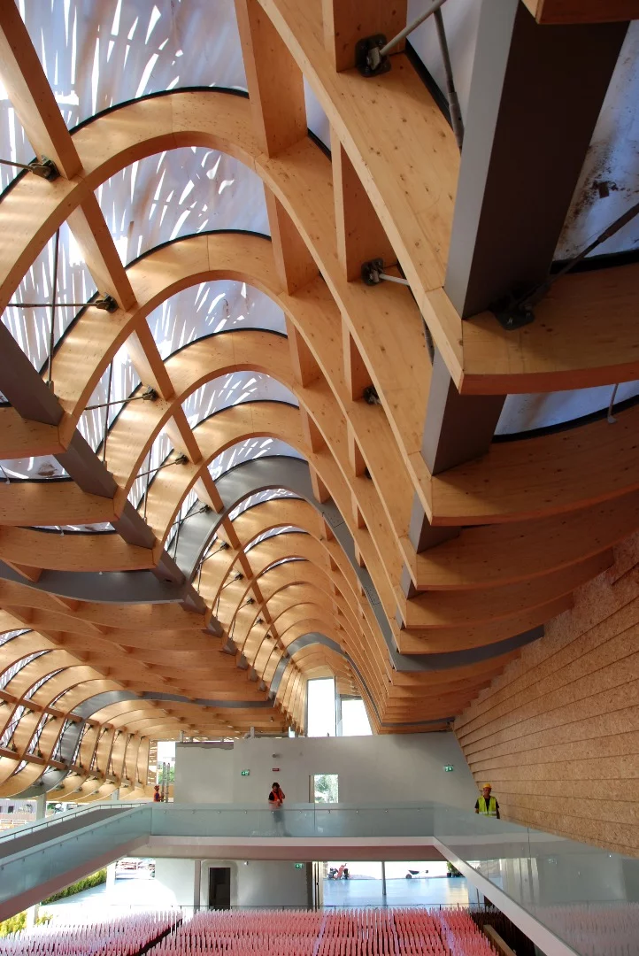 The China Pavilion for Milan Expo 2015, by Tsinghua University's Academy of Art and Design and New York architects Studio Link-Arc won the Beauty of Wood – Innovation prize