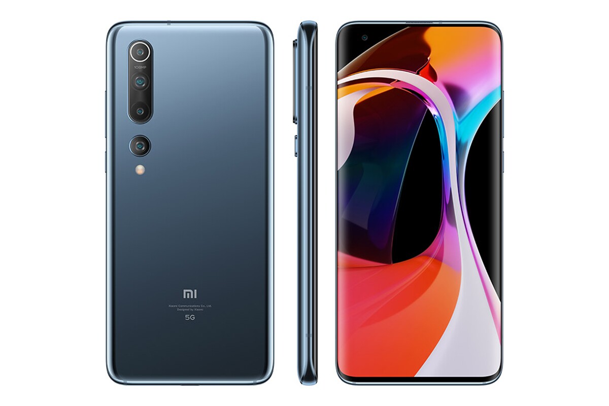 The Mi 10 (above) and the Mi 10 Pro both have 6.67-inch displays and run on a Snapdragon 865 CPU