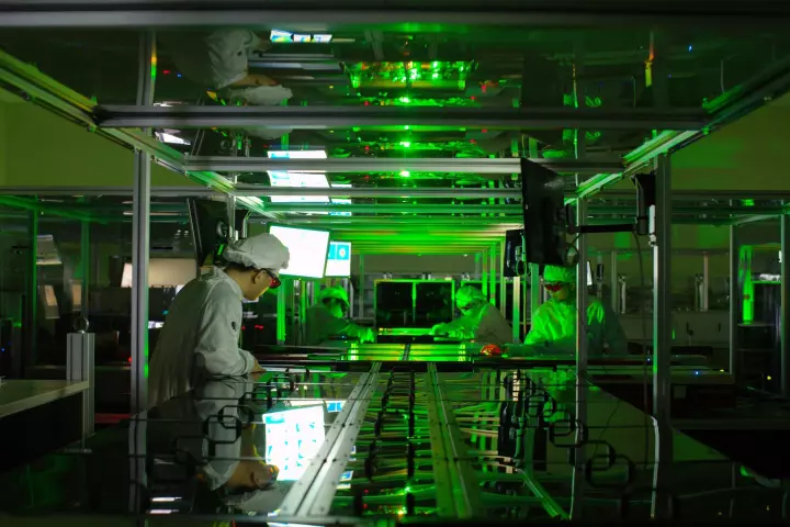 A researcher at work on a petawatt laser at the Center for Relativistic Laser Science (CoReLS) in the Republic of Korea