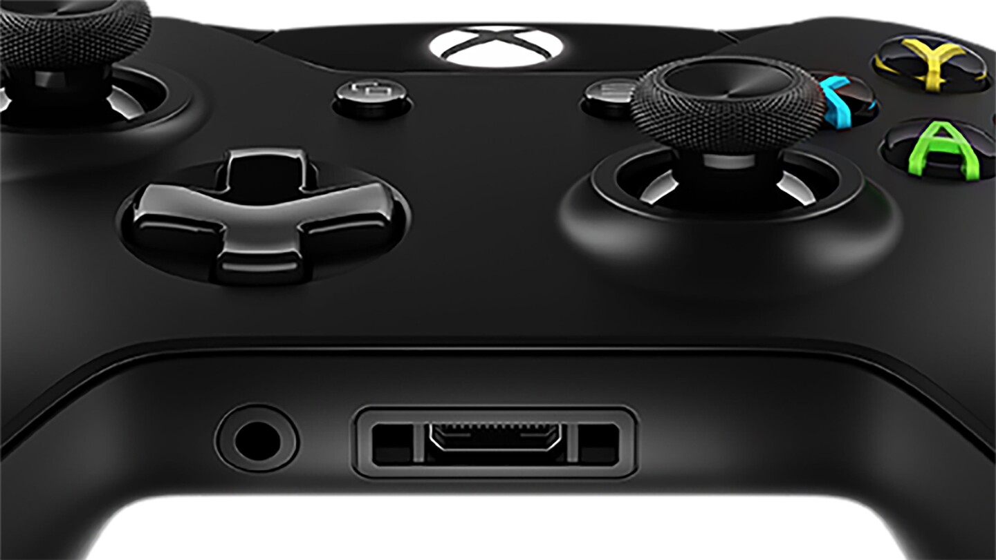 The tweaked Xbox One controller features a 3.5 mm stereo headset jack