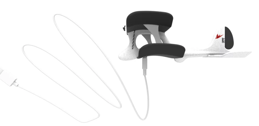 The SmartPlane recharges via an included microUSB cable