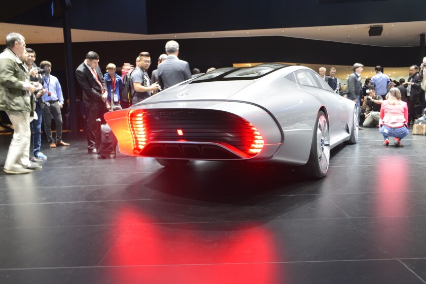 The Mercedes Concept IAA changes its shape depending on how fast the car is moving
