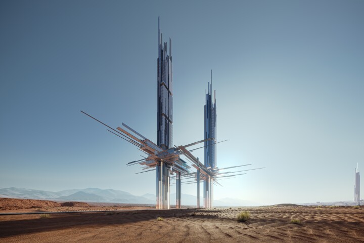 Epicon will feature two skyscrapers, the shorter of which will rise to a height of 225 m (roughly 740 ft), while the taller will reach 275 m (900 ft)