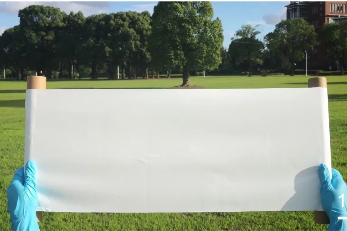 A roll of the new beetle-inspired material that can passively cool things