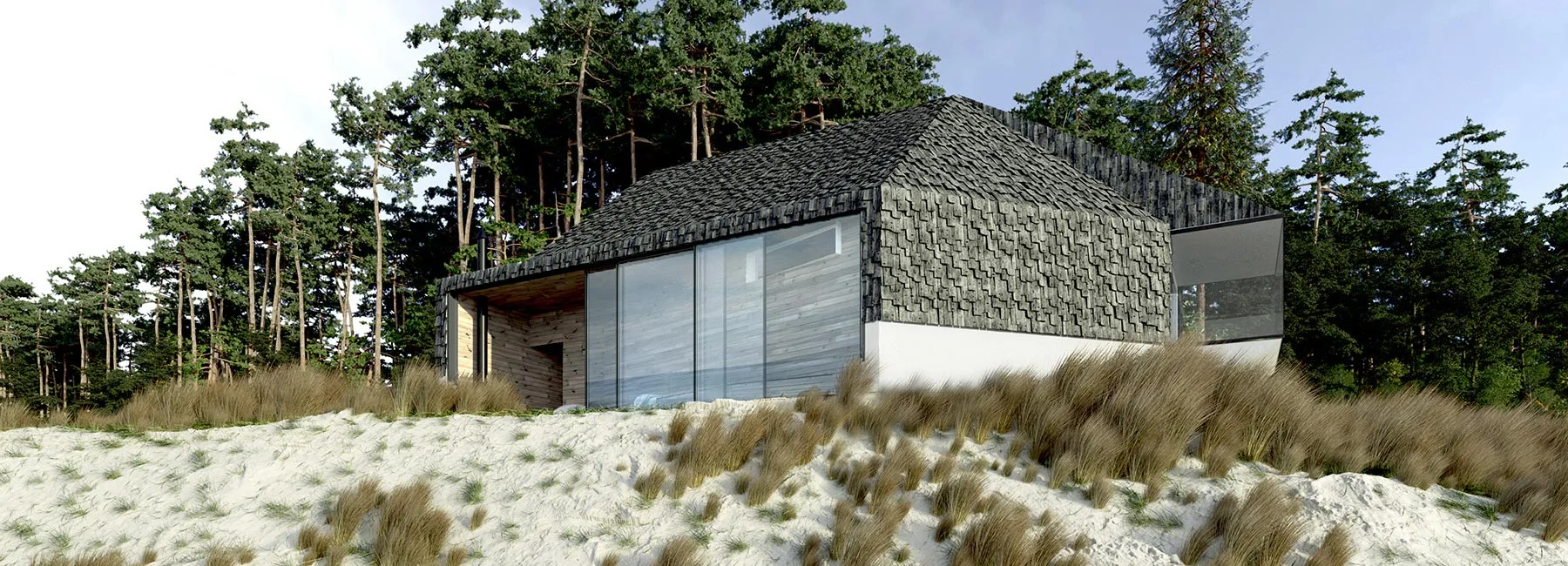 The 76-sq m (818-sq ft) home is designed to be built with a reinforced concrete and wooden structure