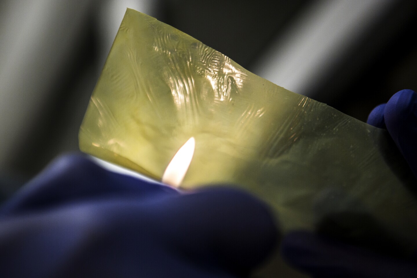 Because Kevlar is highly heat-resistant, batteries utilizing the new membranes may be better able to withstand fires (Photo: Joseph Xu, Michigan Engineering, Communications & Marketing)