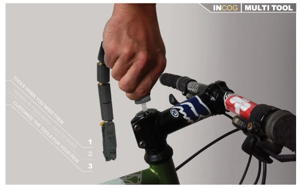 Incog includes several wrenches and screwdrivers for various repairs