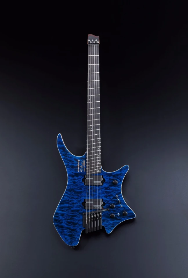 The V-BDN VG-Strandberg guitar has a solid basswood body topped with maple and a 24-fret roasted maple neck with a patented EndurNeck profile