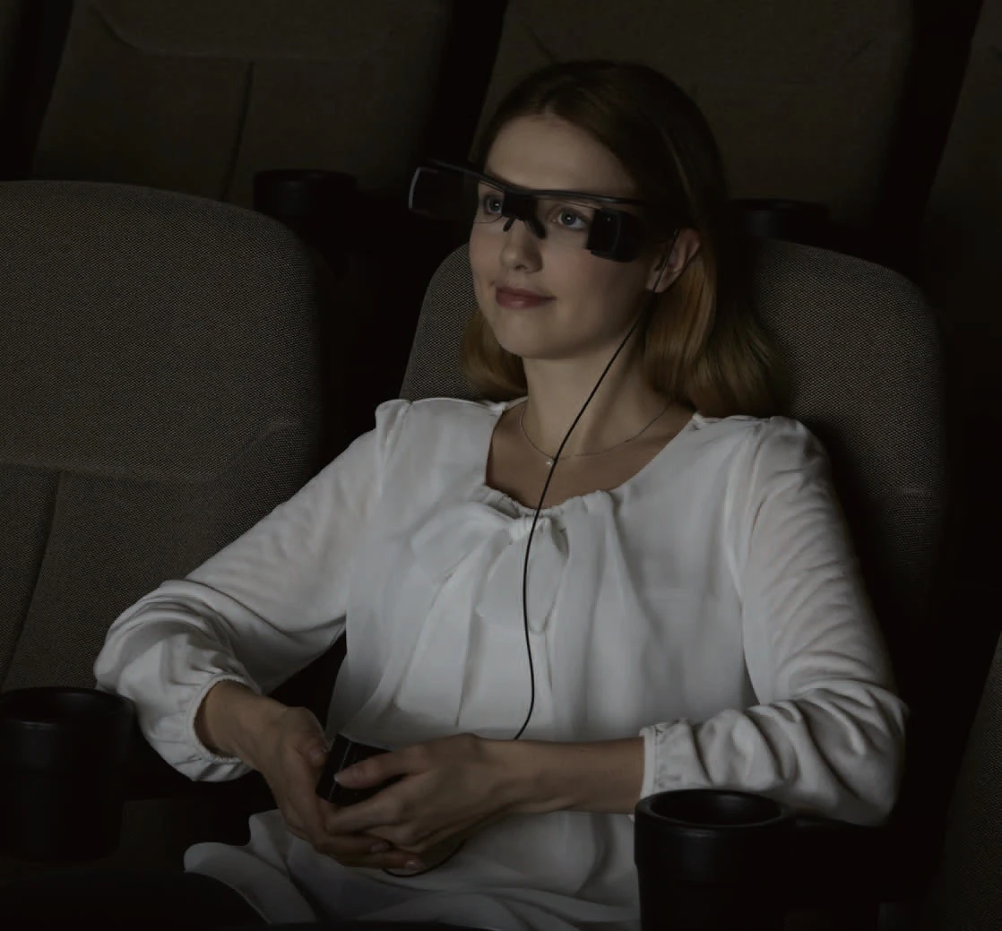 With Sony's Entertainment Access Glasses, the hearing impaired can see private closed captions projected right in front of their eyes in movie theaters