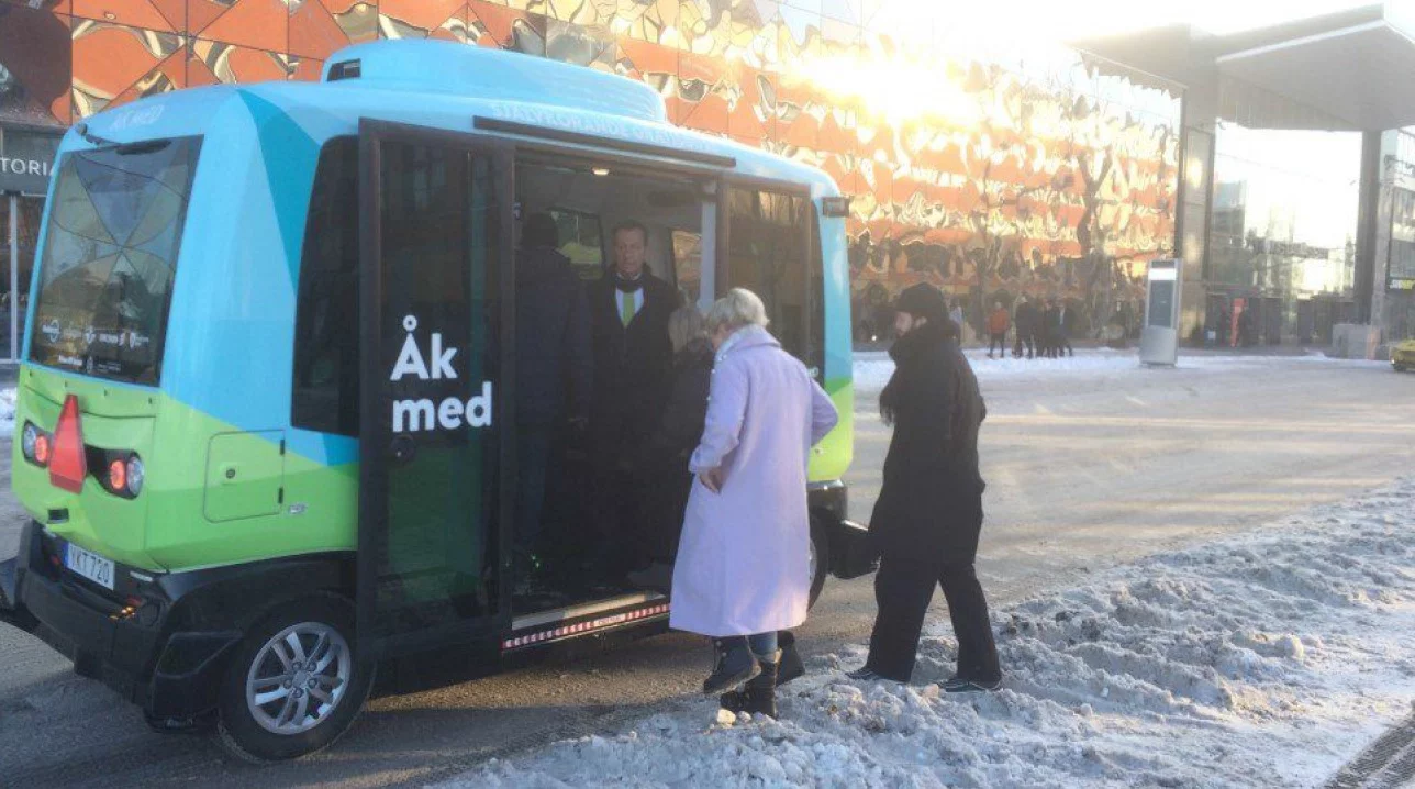 Ericsson and partners are conducting a six-month trial with two self-driving shuttle buses on the streets of Stockholm