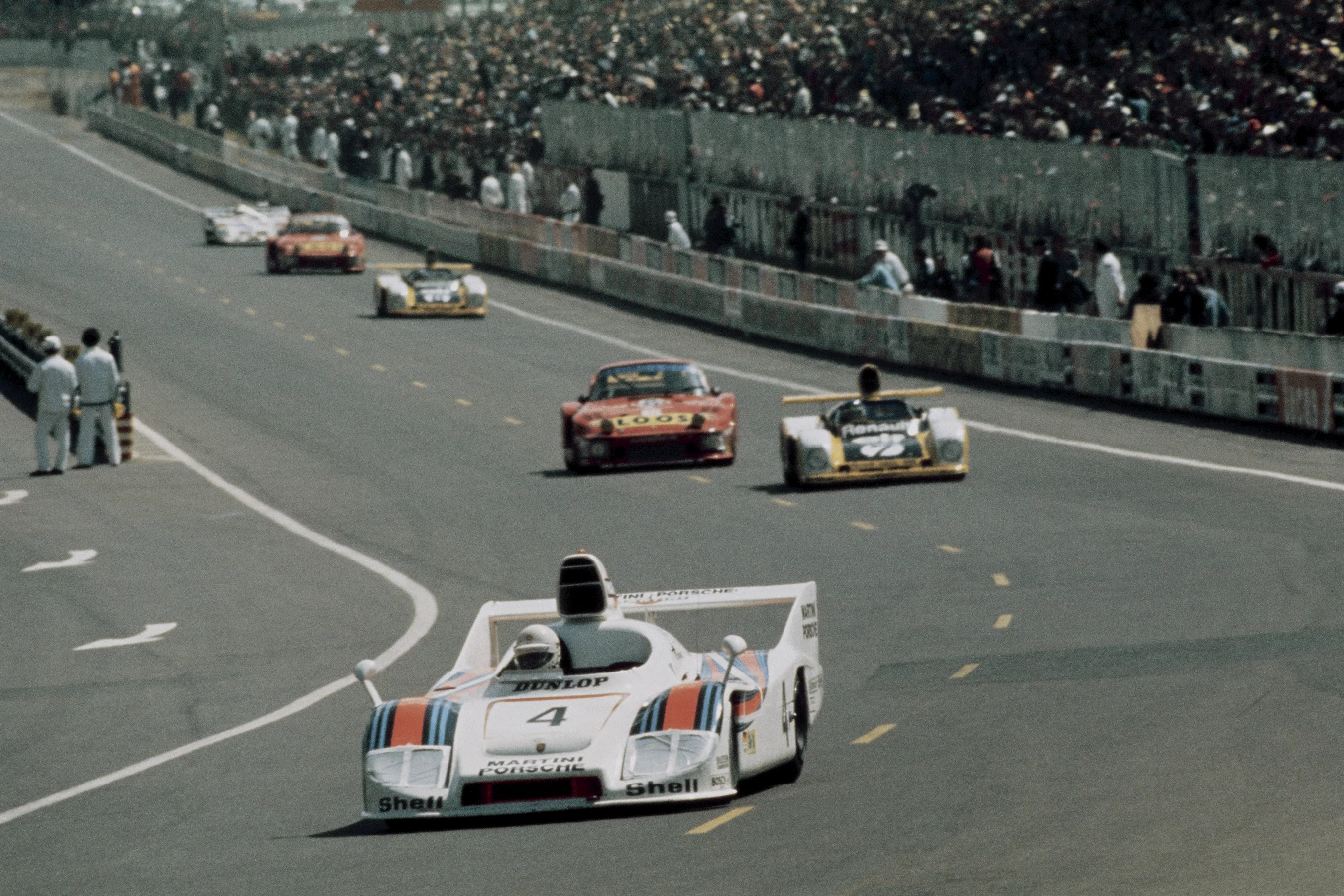 The 1977 Le Mans 24 Hour winner was the Porsche 936 of Jacky Ickx, Hurley Haywood and Jurgen Barth.
