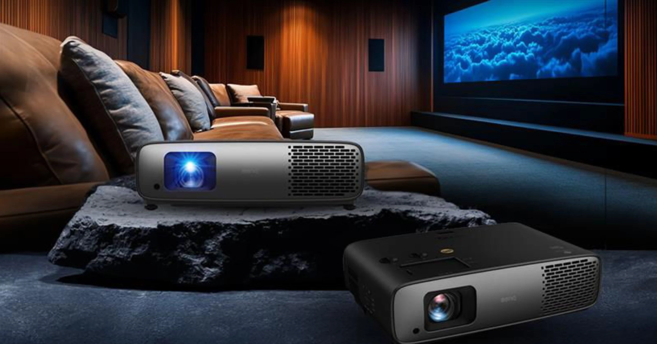 "BenQ W4100i offers a theater-like experience on screens up to 120 inches without requiring a custom home theater build, perfect for a 14 x 15-ft medium-size room"