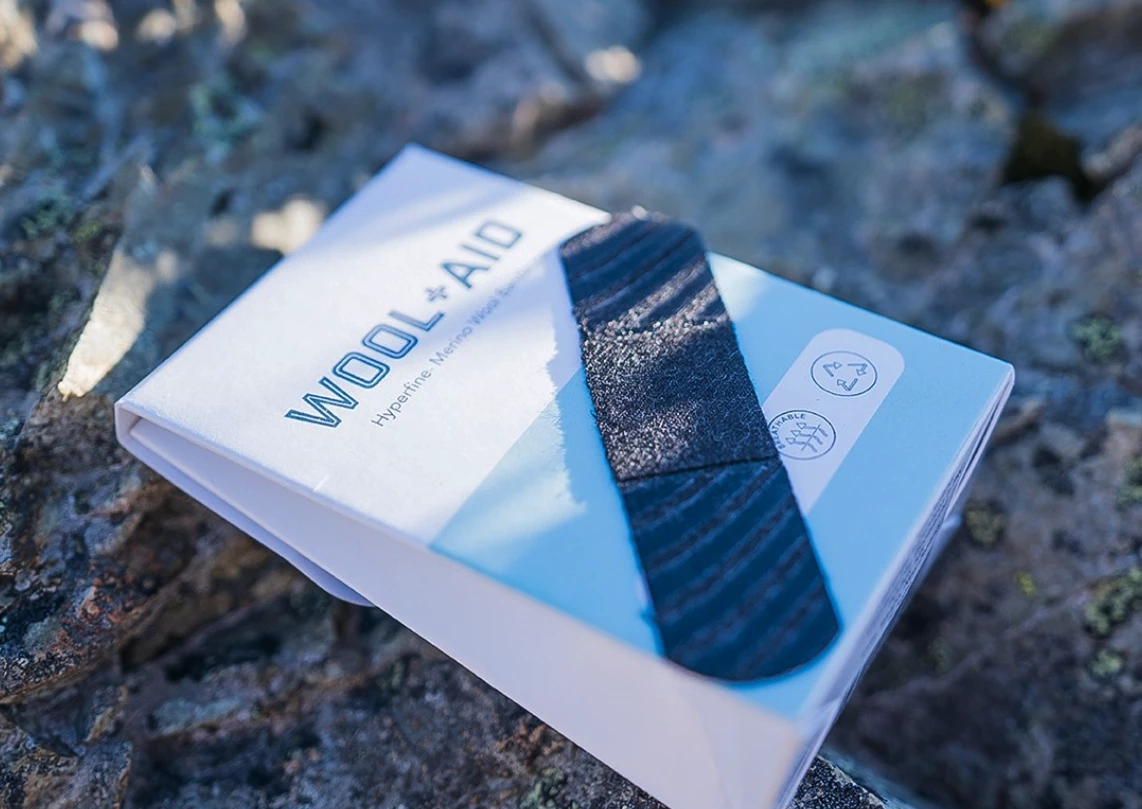 WoolAid uses hyperfine merino wool for both the adhesive