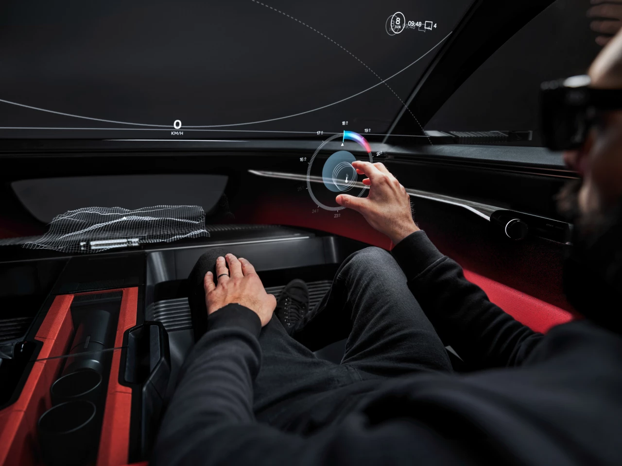 The Activesphere augmented reality headsets create virtual controls that users interact with via touch-like gestures