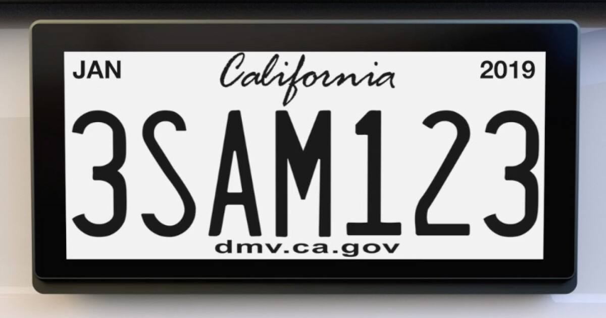 Electronic license plates introduced in California