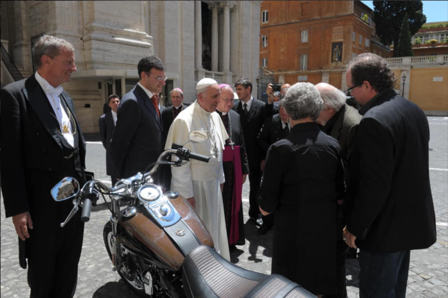 This 2013 Harley-Davidson fetched the astonishing price of EUR 241,500 (US$330,938) at Bonhams’’ Les Grandes Marques du Monde sale at the Grand Palais in Paris on February 6, 2014. Eventually falling to an anonymous telephone bidder, the 1,585cc Harley-Davidson Dyna Super Glide motorcycle owned by the head of the Catholic Church, Pope Francis, fetched roughly 25 times its new sale value due to its Holy alliance.