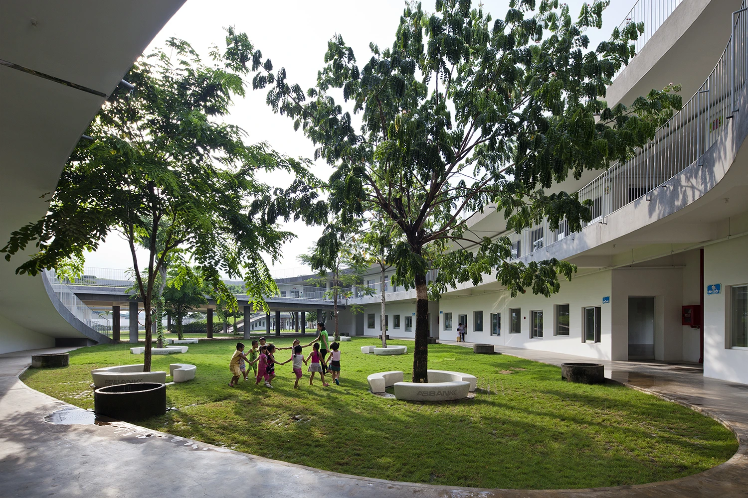 The kindergarten is designed to cater to a maximum of 500 children (Photo: Hiroyuki Oki)