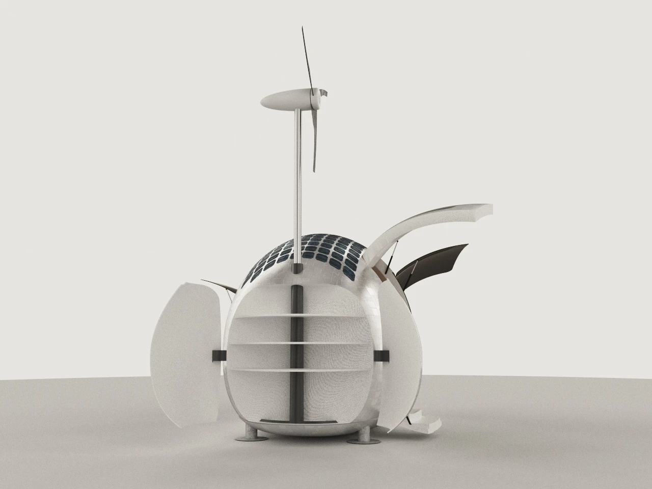 Architectural render of the Ecocapsule