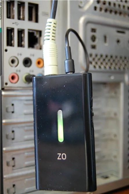 The Zo was compared with a subwoofer speaker setup on a PC