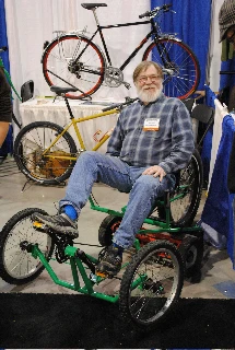 Ted Wojcik aboard the Mow Cycle (Photo: Bob Milkowski)