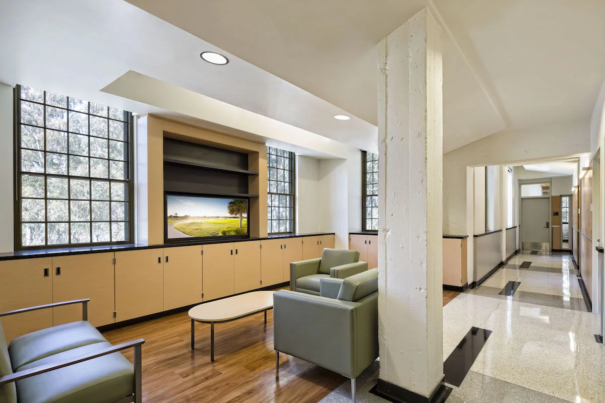 Homeless Veterans Transitional Housing in Los Angeles was designed by Leo A Daly to offer therapeutic housing for 65 homeless men and women