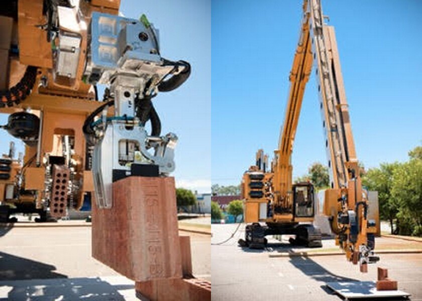 The robotic arm will eventually sit on a truck