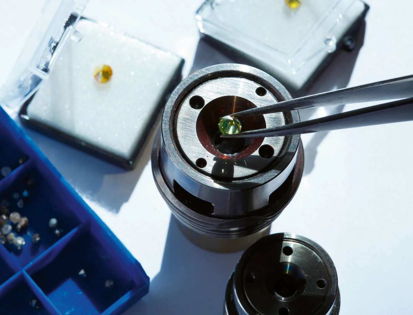 A team used a pressure chamber, which squeezes samples to 1.7 million times atmospheric pressure, to make lanthanum hydride, which was found to remain superconductive at -23° C