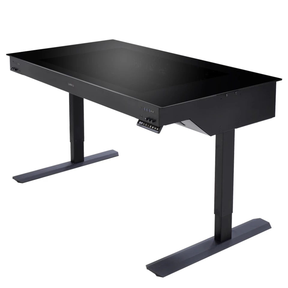 The DK-05 motorized standing desk can rise to 118 cm, or get down to 69 cm