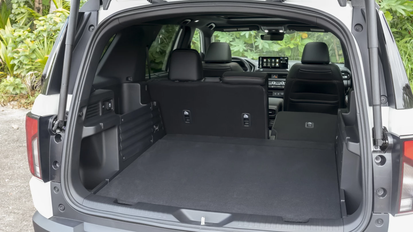 The two-row 2026 Honda Passport has a large cargo space