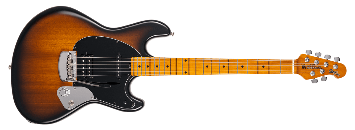 The Dustin Kensrue StingRay Guitar has an African mahogany body and maple on maple neck