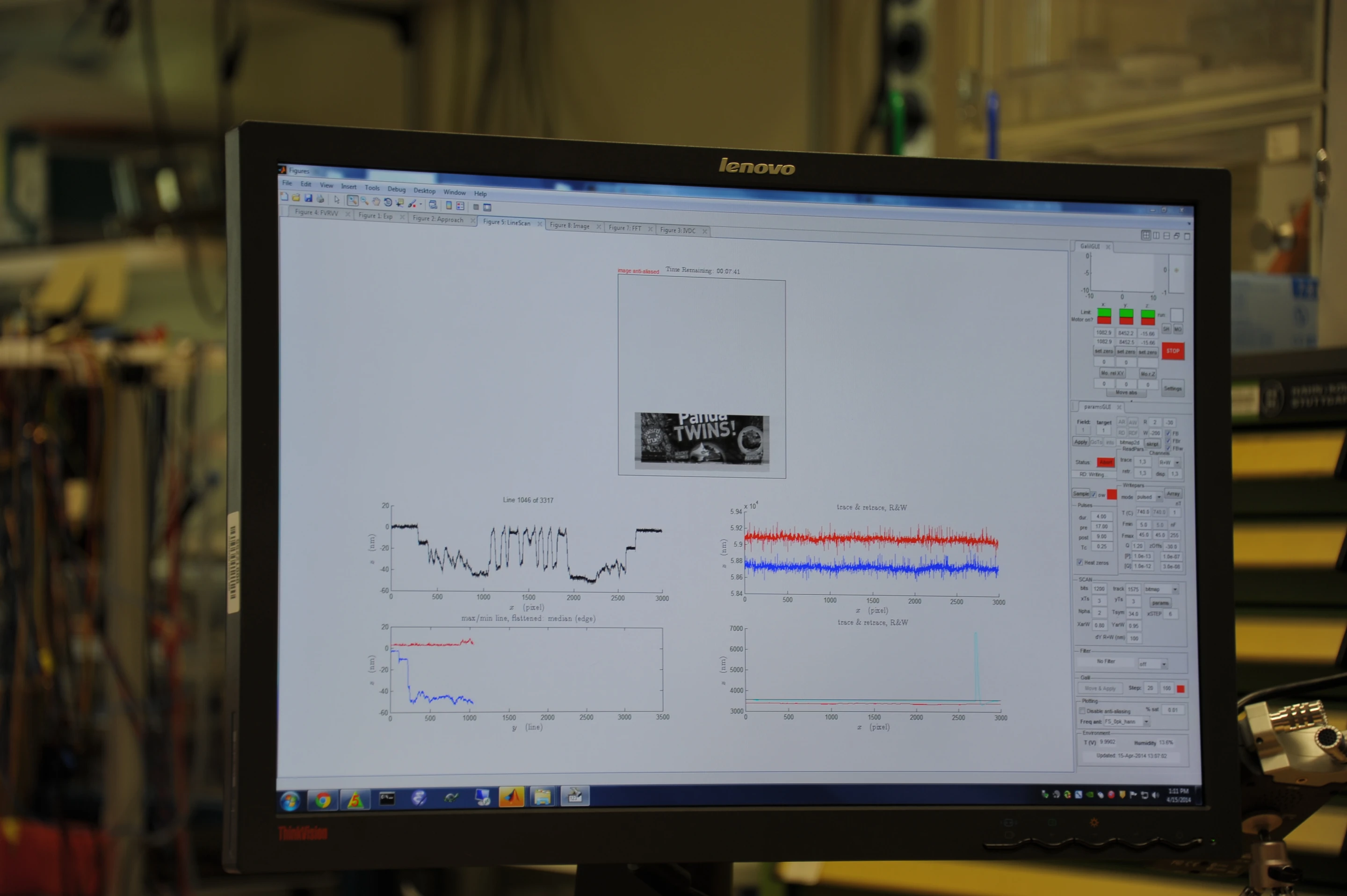 Cover as it is being written by the nanopatterning tool