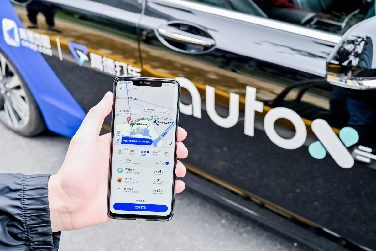 AutoX RoboTaxis will now appear as an available vehicle option in the Amap mobile app for Shanghai ride-hailers
