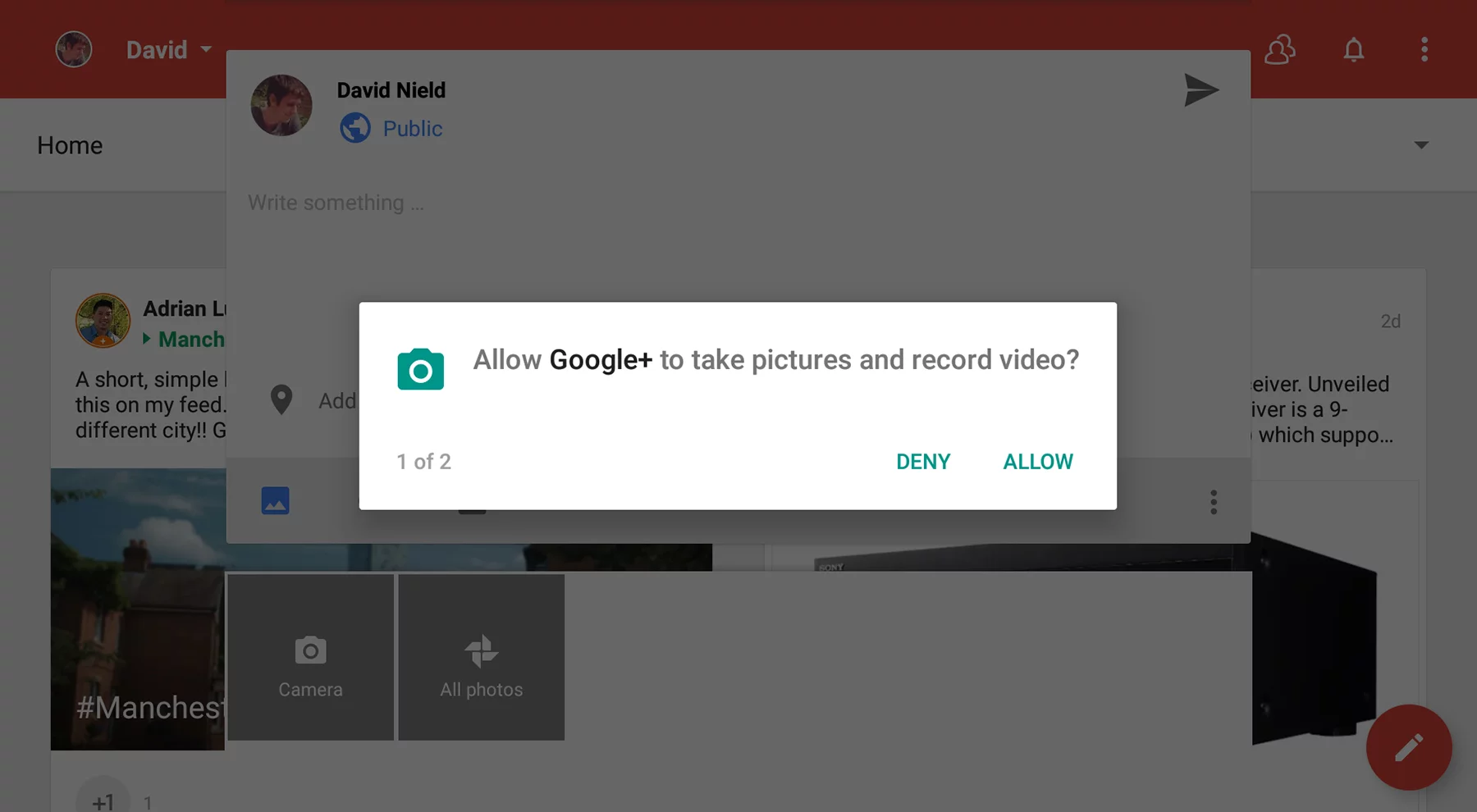 Individual permissions appear when needed and can be controlled independently