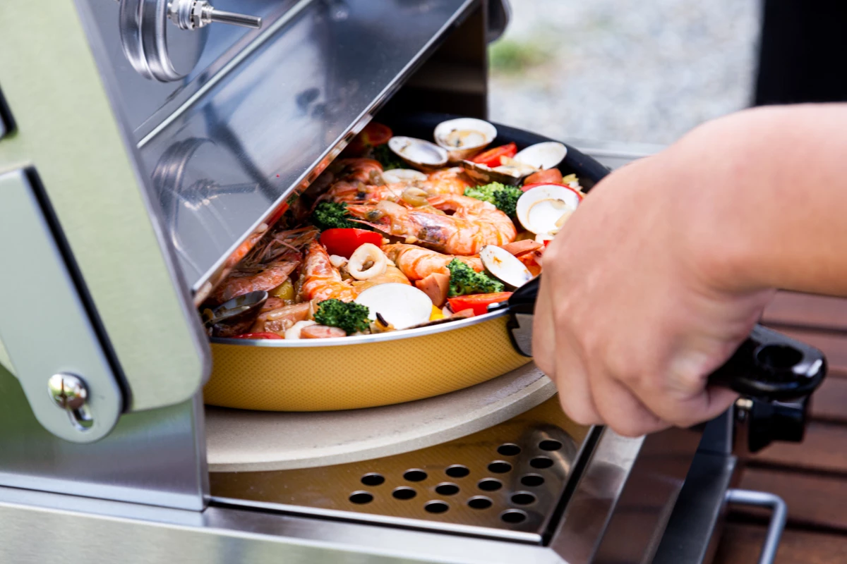 The OvenPlus cooker promises a smoke-free outdoor dining experience