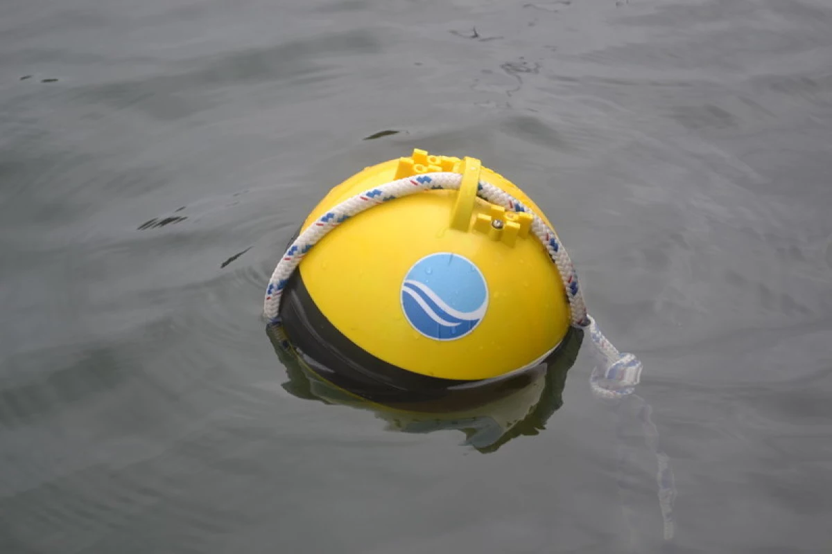 Tied onto a fishing net, the Farallon Buoy transmits its GPS coordinates if it's moved beyond a set geographical radius