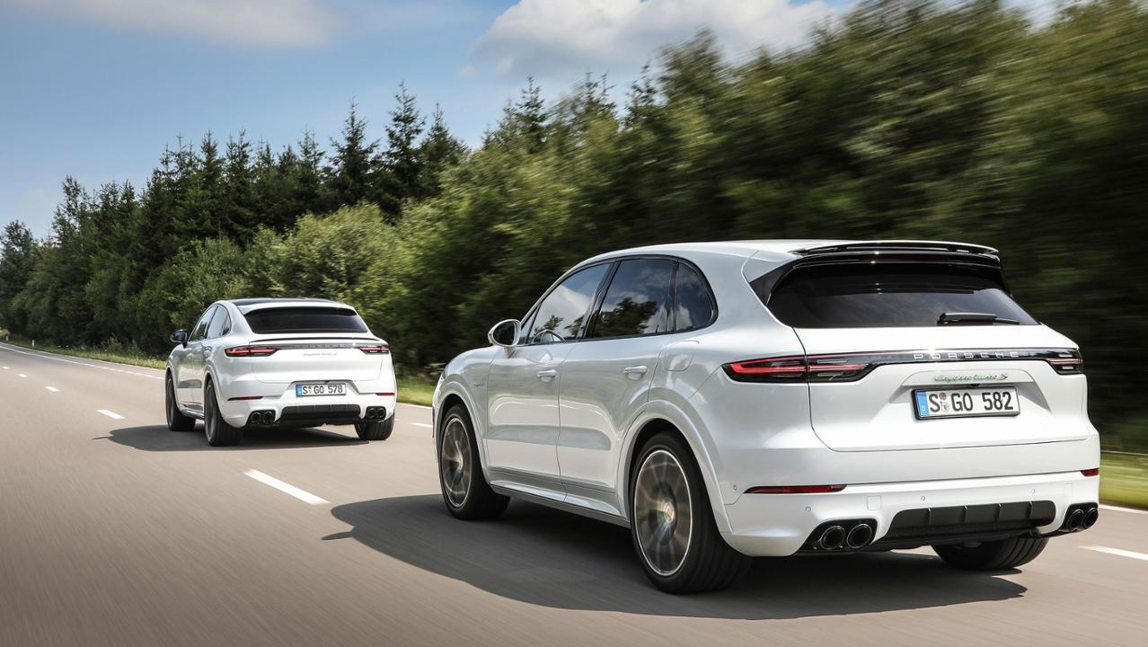 The Cayenne Turbo S E-Hybrid and Cayenne Turbo S E-Hybrid coupe