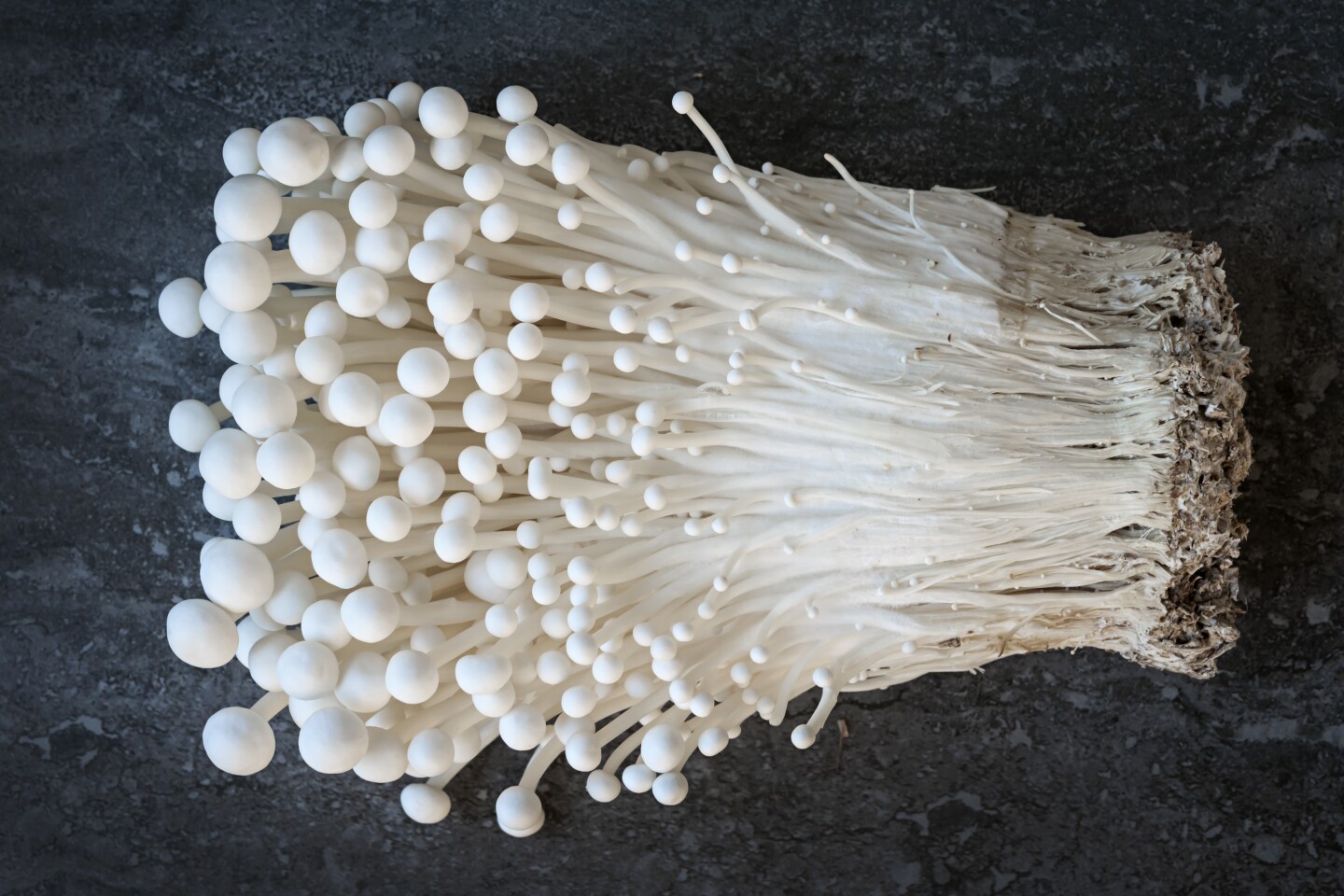 Enoki mushrooms, which inspired the new plastic
