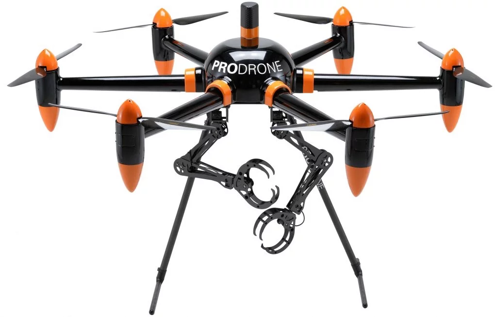 Powered by two 22.2v/16,000mAh batteries, the PD6B-AW-ARM has a flight time of up to 30 minutes per charge, a maximum forward speed of 60 km/h (37 mph), and a maximum operating altitude of 5,000 m (16,404 ft)