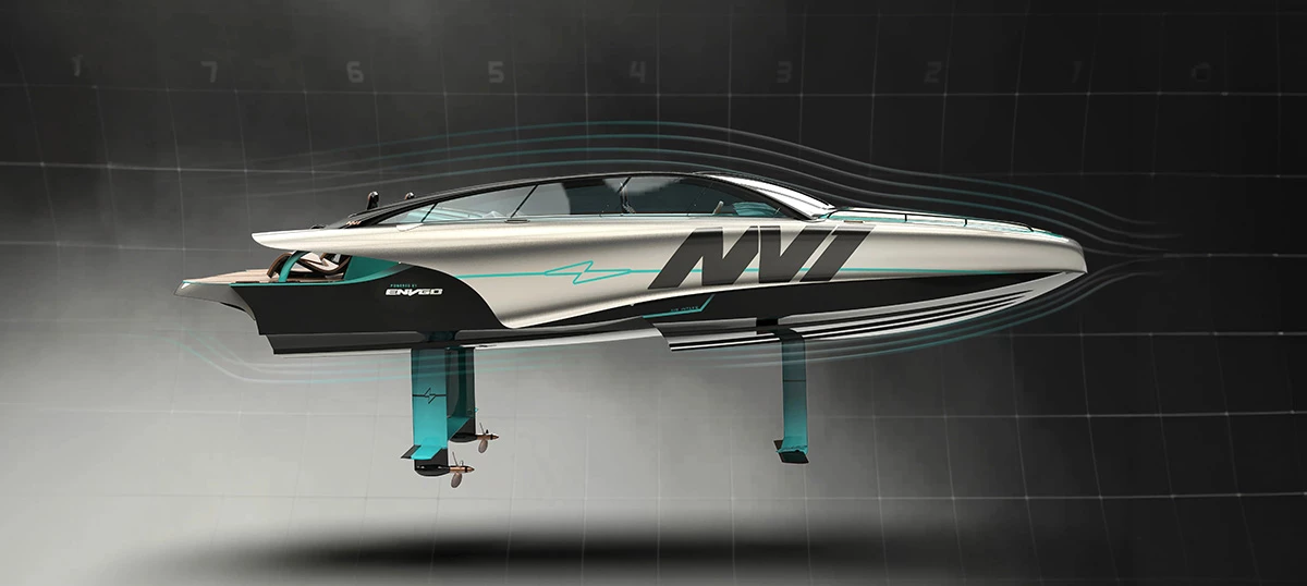 Now that's a beauty of a hydrofoil electric speedboat