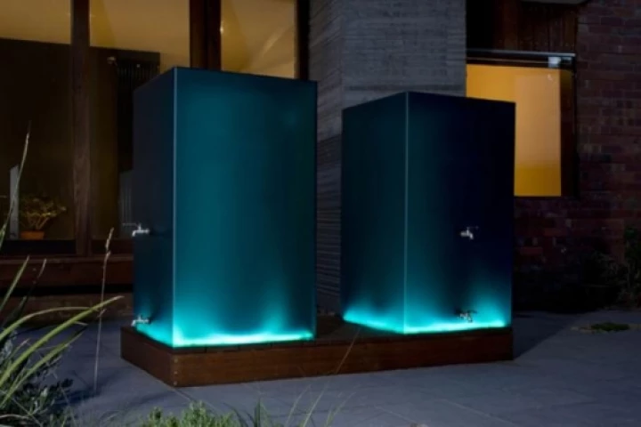 Full Tank's LUMI rainwater storage system lights up at night