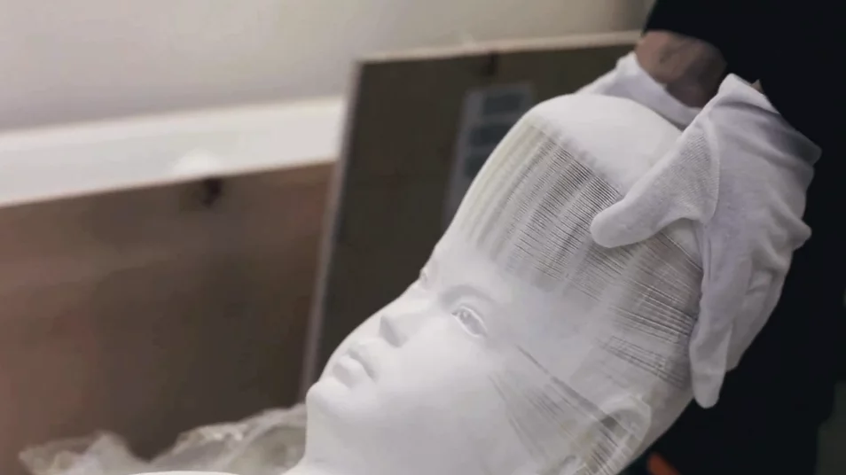 Li's medium is paper, which he works into concertina sculptures (Image: Dominik Mersch Gallery)