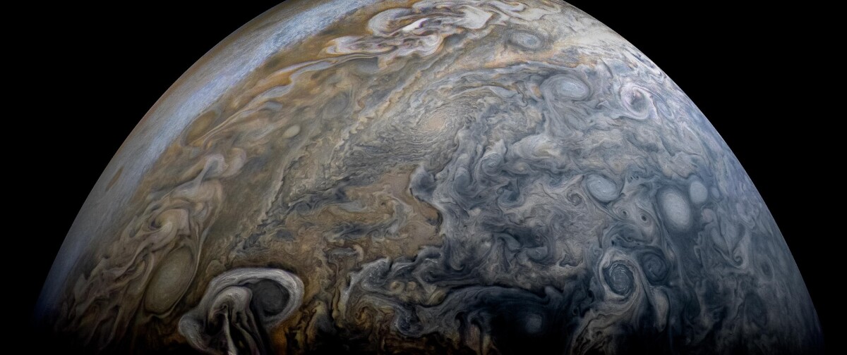 NASA's Juno spacecraft captured this stunning Jovian cloudscape on its 11th close flyby of Jupiter