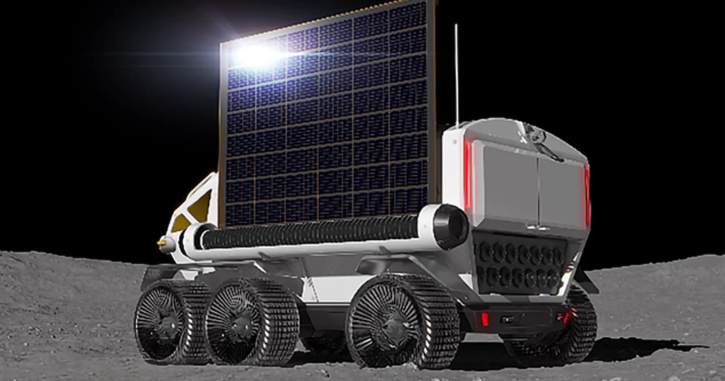 The vehicle will use solar panels to replenish its fuel cells