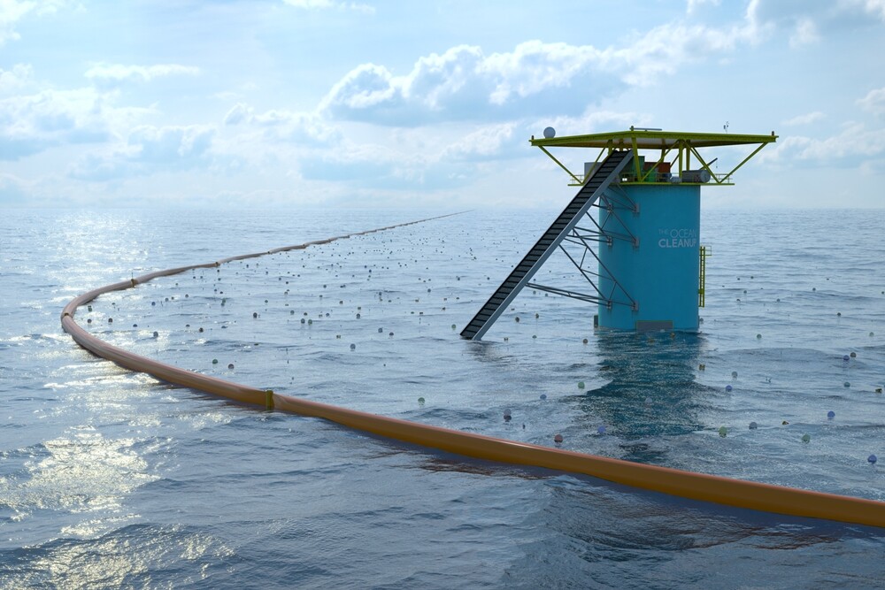 The Ocean Cleanup designed by Boyan Slat, Jan De Sonneville Phd and Erwin Zwart