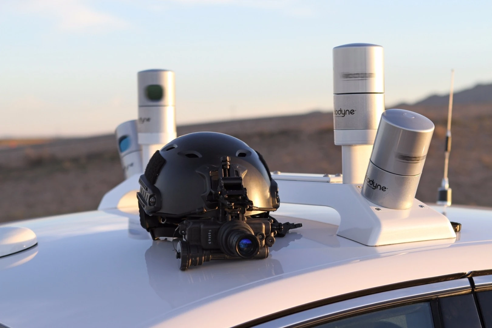The car's LiDAR sensor shoots out 2.8 million infrared pulses a second
